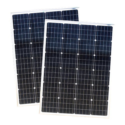Enerdrive 2 x 150W Squat Fixed Solar Panel, Twin Pack
