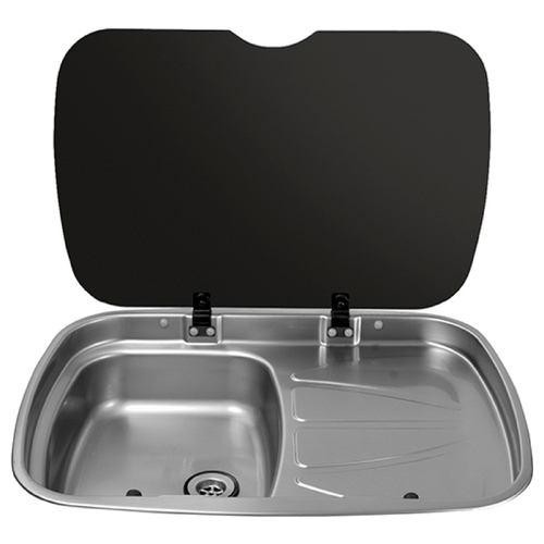 Thetford MK3 Argent Sink With Glass Lid, Right Hand Drain