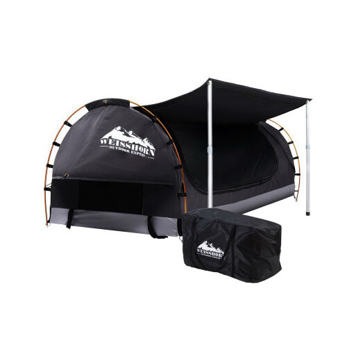 Weisshorn Dark Grey Double Free Standing Camping Swag
