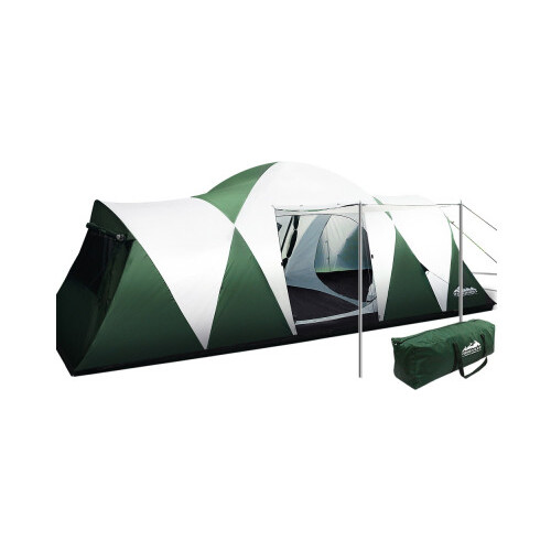 Weisshorn Green 12 Person Camping Tent with 3 Rooms
