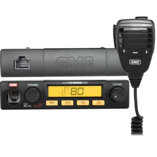 GME 5W Compact Remote Head UHF CB Radio with ScanSuite