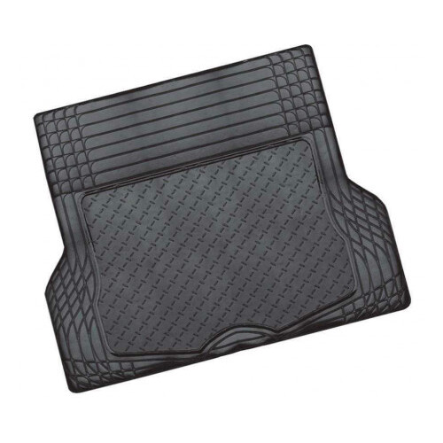 DZ Aluminium Look 1-Piece Rubber Boot Mat - Black