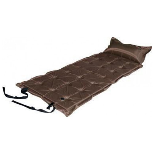 Trailblazer 21-Points Self-Inflatable Brown Air Mattress with Pillow