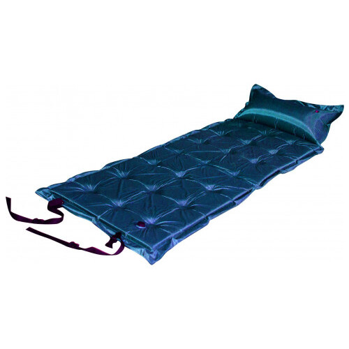 Trailblazer 21-Points Self-Inflatable Dark Blue Air Mattress with Pillow