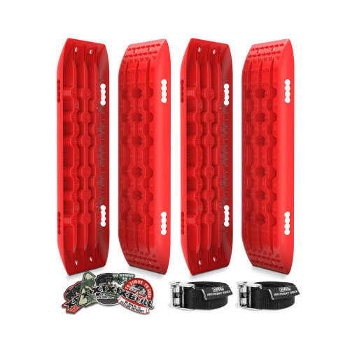 X-BULL 10T Recovery Tracks 4 Pack - Red