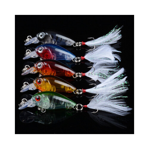 DZ 4.5cm Crank Bait Fishing Lure Surface Tackle Saltwater 5 Pack