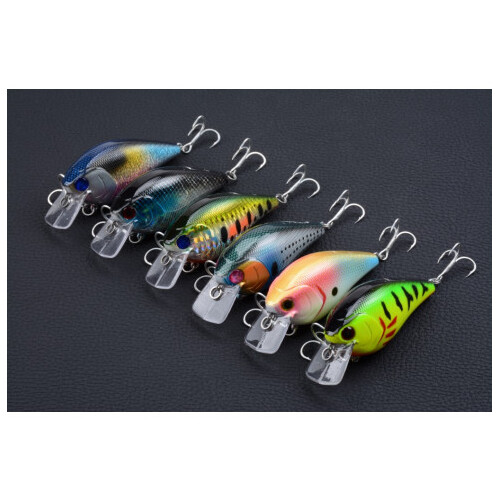 DZ 8cm Crank Bait Fishing Lure Surface Tackle Saltwater 6 Pack