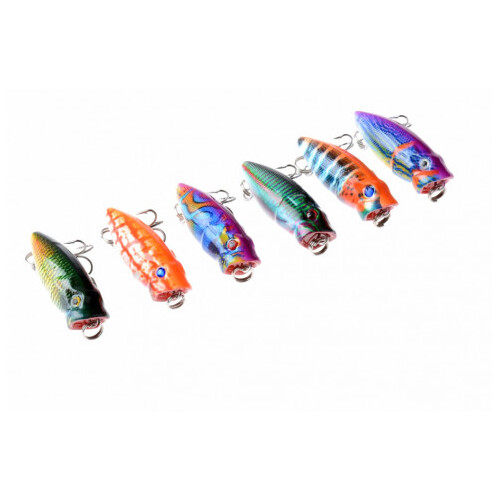 DZ 3.5cm Poppers Fishing Lure Surface Tackle Fresh Saltwater 6 Pack