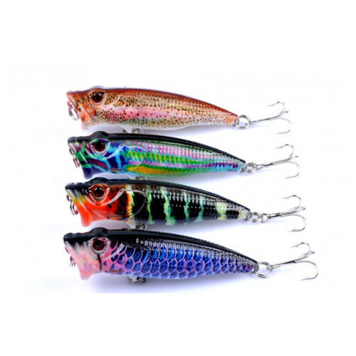 DZ 6.5cm Poppers Fishing Lure Surface Tackle Fresh Saltwater 4 Pack