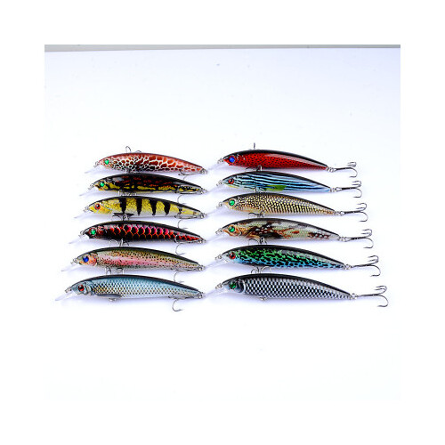 DZ 14cm Poppers Fishing Lure Surface Tackle Fresh Saltwater 12 Pack