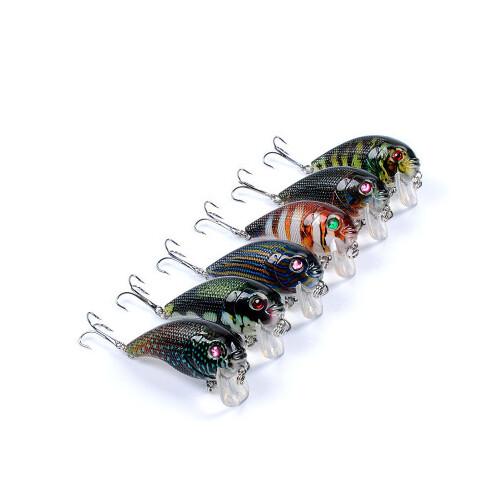 DZ 5cm Poppers Fishing Lure Surface Tackle Fresh Saltwater 6 Pack