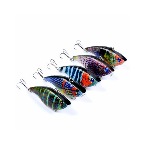 DZ Poppers Fishing Vib Lure Surface Tackle Fresh Saltwater 5 Pack