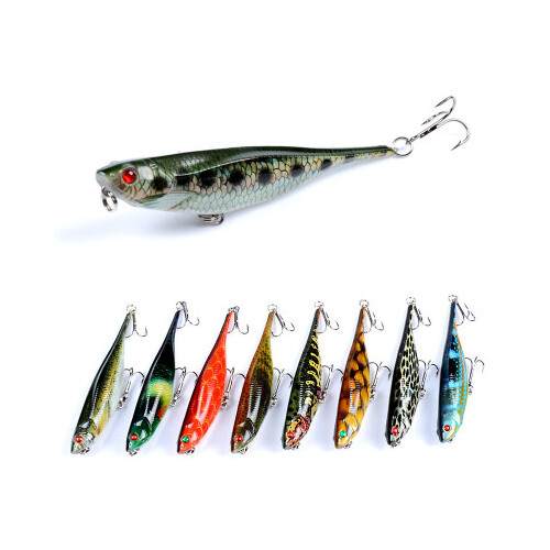 DZ 9.9cm Poppers Fishing Lure Surface Tackle Fresh Saltwater 9 Pack