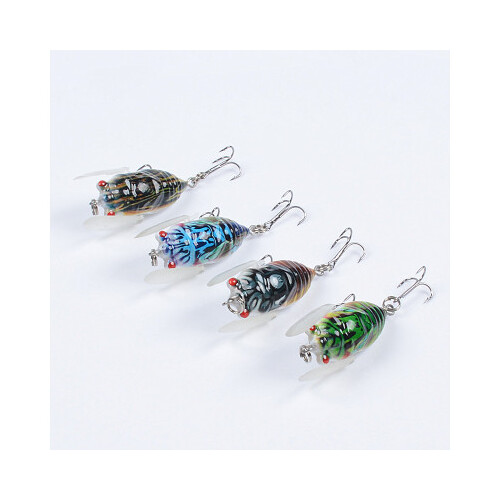 DZ 5cm Poppers Fishing Lure Surface Tackle Fresh Saltwater 4 Pack