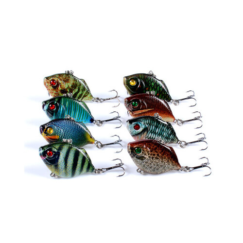 DZ 4.5cm Poppers Fishing Lure Surface Tackle Fresh Saltwater 8 Pack