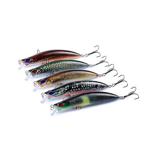 DZ 12.3cm Poppers Fishing Lure Surface Tackle Fresh Saltwater 5 Pack