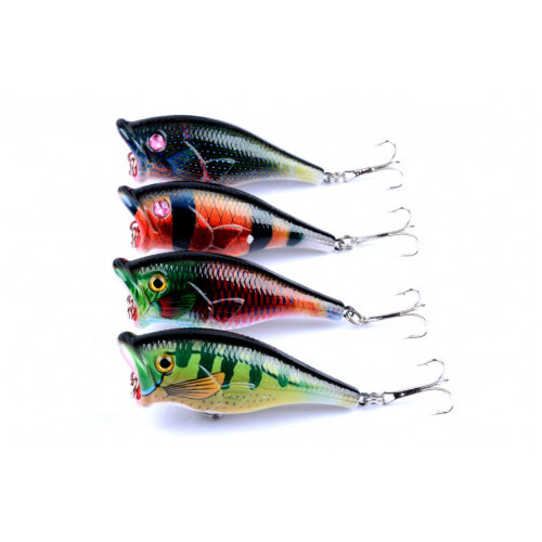 DZ 6.5cm Poppers Fishing Lure Surface Tackle Fresh Saltwater 4 Pack