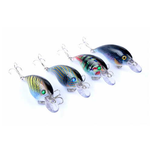 DZ 7.5cm Crank Bait Fishing Lure Surface Tackle Saltwater 4 Pack