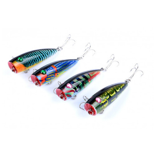 DZ 6.8cm Poppers Fishing Lure Surface Tackle Saltwater 4 Pack