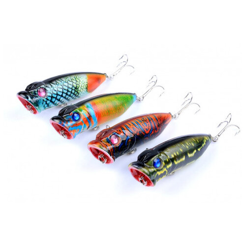 DZ 6.5cm Poppers Fishing Lure Surface Tackle Saltwater 4 Pack