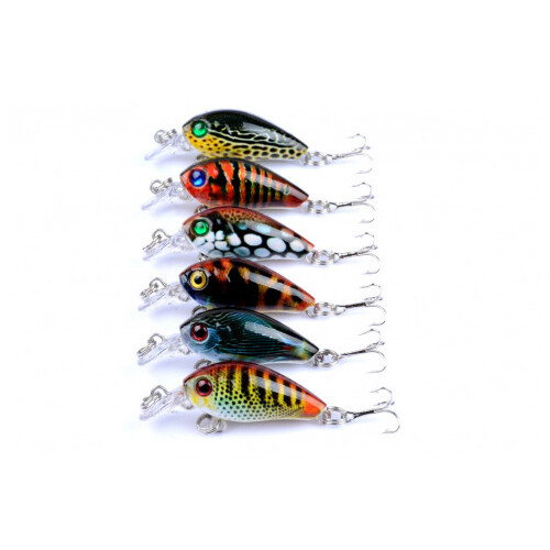 DZ 4.5cm Crank Bait Fishing Lure Surface Tackle Saltwater 6 Pack