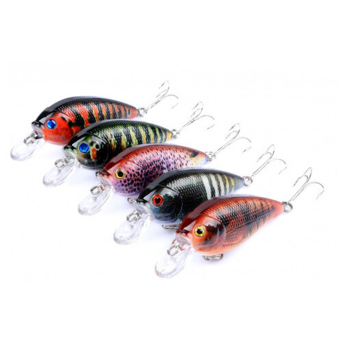 DZ 7cm Crank Bait Fishing Lure Surface Tackle Saltwater 5 Pack