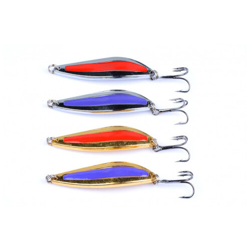 DZ 10g Metal Spoon Fishing Hard Lure Spinner Spoon Baits 4 Pack