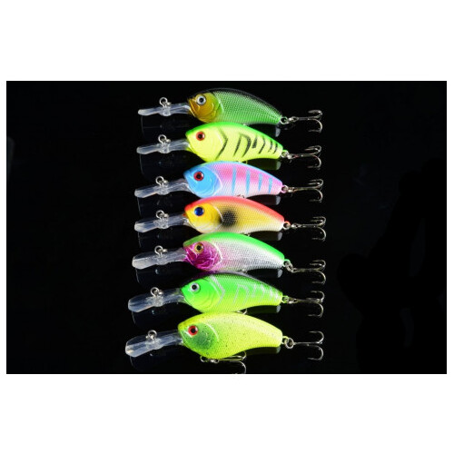 DZ 9cm Crank Bait Fishing Lure Surface Tackle Saltwater 7 Pack