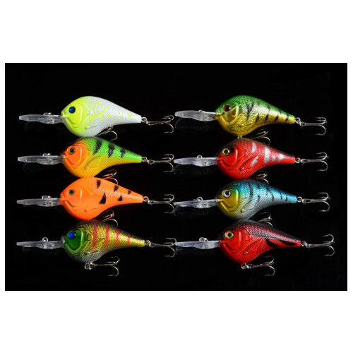 DZ 9.5cm Crank Bait Fishing Lure Surface Tackle Saltwater 8 Pack