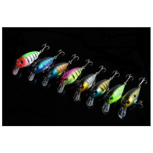 DZ 7cm Crank Bait Fishing Lure Surface Tackle Saltwater 8 Pack