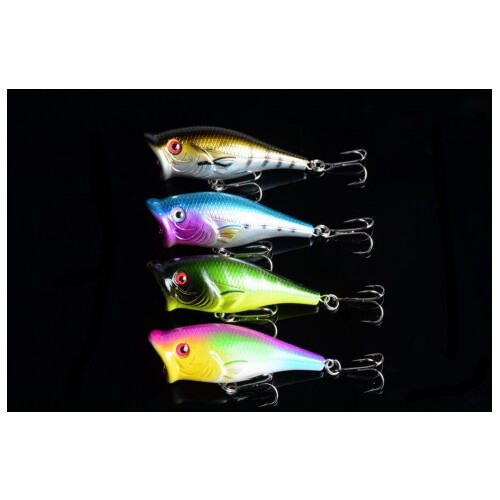 DZ 6.5cm Poppers Fishing Lure Surface Tackle Fresh Saltwater 4 Pack
