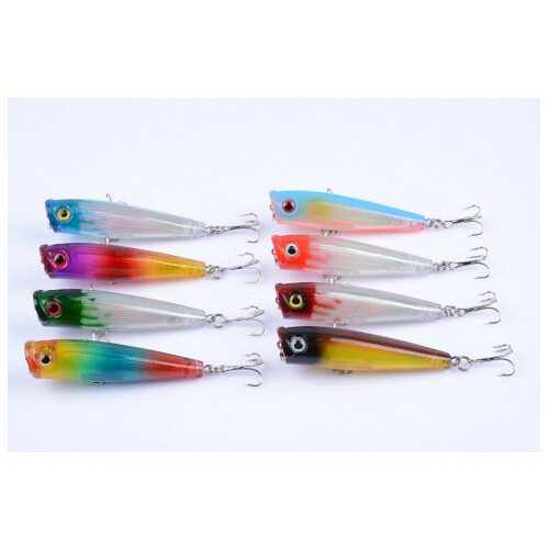 DZ 6.5cm Poppers Fishing Lure Surface Tackle Fresh Saltwater 8 Pack