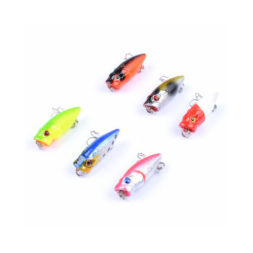 DZ 3.5cm Poppers Fishing Lure Surface Tackle Fresh Saltwater 6 Pack