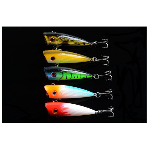 DZ 6cm Poppers Fishing Lure Surface Tackle Fresh Saltwater 5 Pack