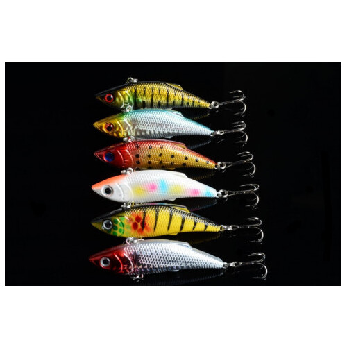 DZ 8cm Vib Bait Fishing Lure Hook Tackle Saltwater 6 Pack