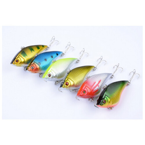 DZ 7cm Vib Bait Fishing Lure Hook Tackle Saltwater 6 Pack