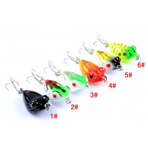 DZ 4cm Poppers Fishing Lure Surface Tackle Fresh Saltwater 6 Pack