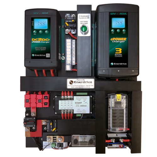 Enerdrive eSYSTEM-D 40A AC / DC, Simarine Battery Monitor