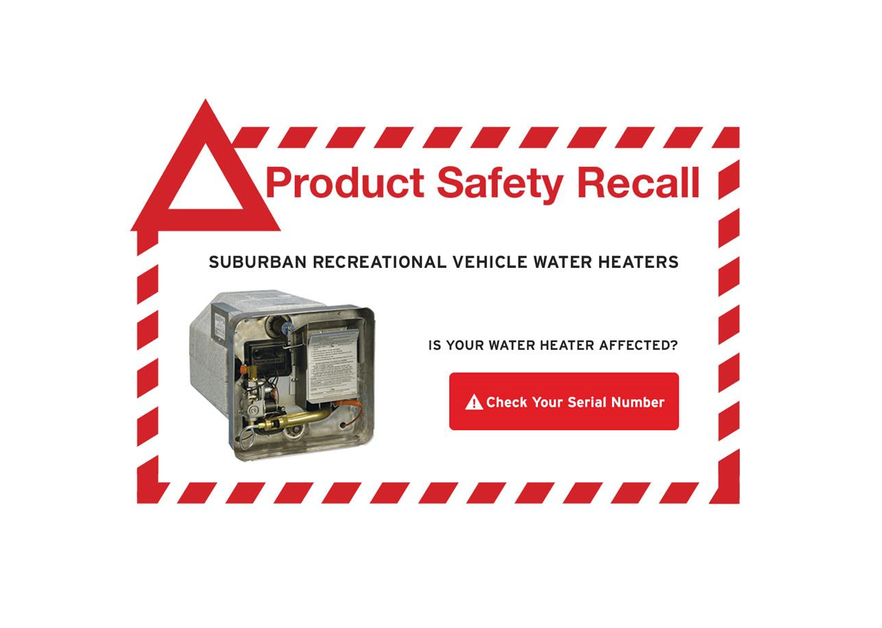 Suburban Hot Water System Recall Notice